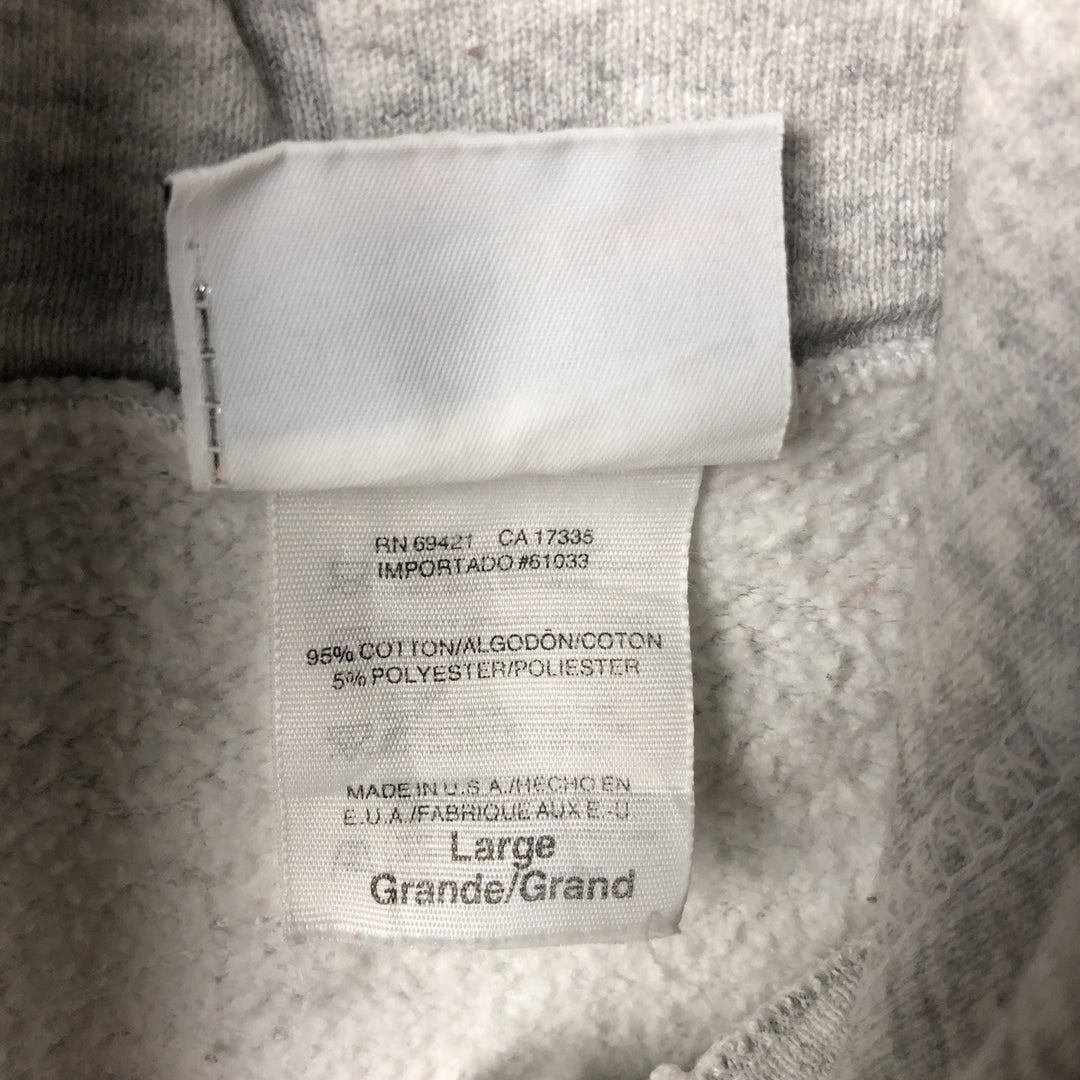 90'S Reebok Sweatshirt Pullover Hoodie Made in USA Men's L Size Vintage cotton gray type Vintage Second Hand