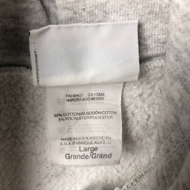 90'S Reebok Sweatshirt Pullover Hoodie Made in USA Men's L Size Vintage cotton gray type Vintage Second Hand