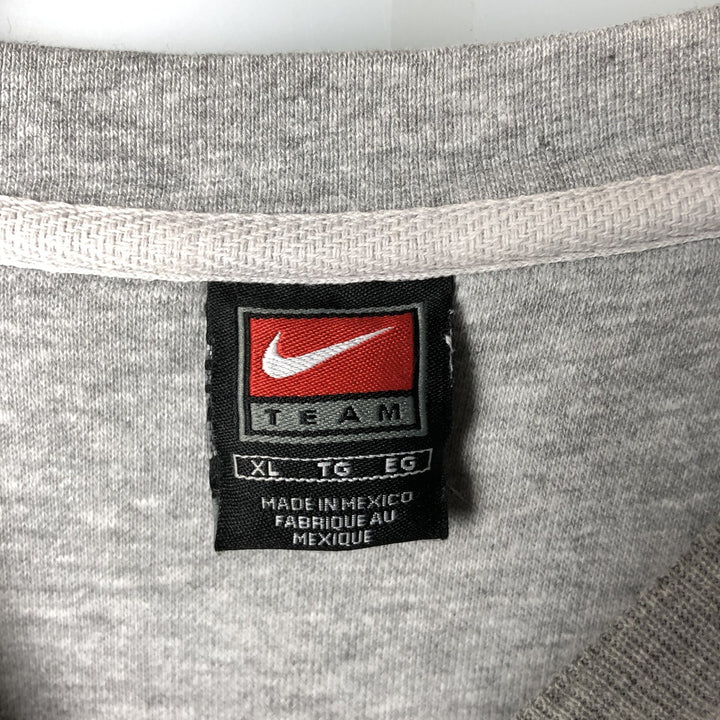 2000'S Nike Team College Sweatshirt, Men's Size XL cotton gray type Vintage Second Hand