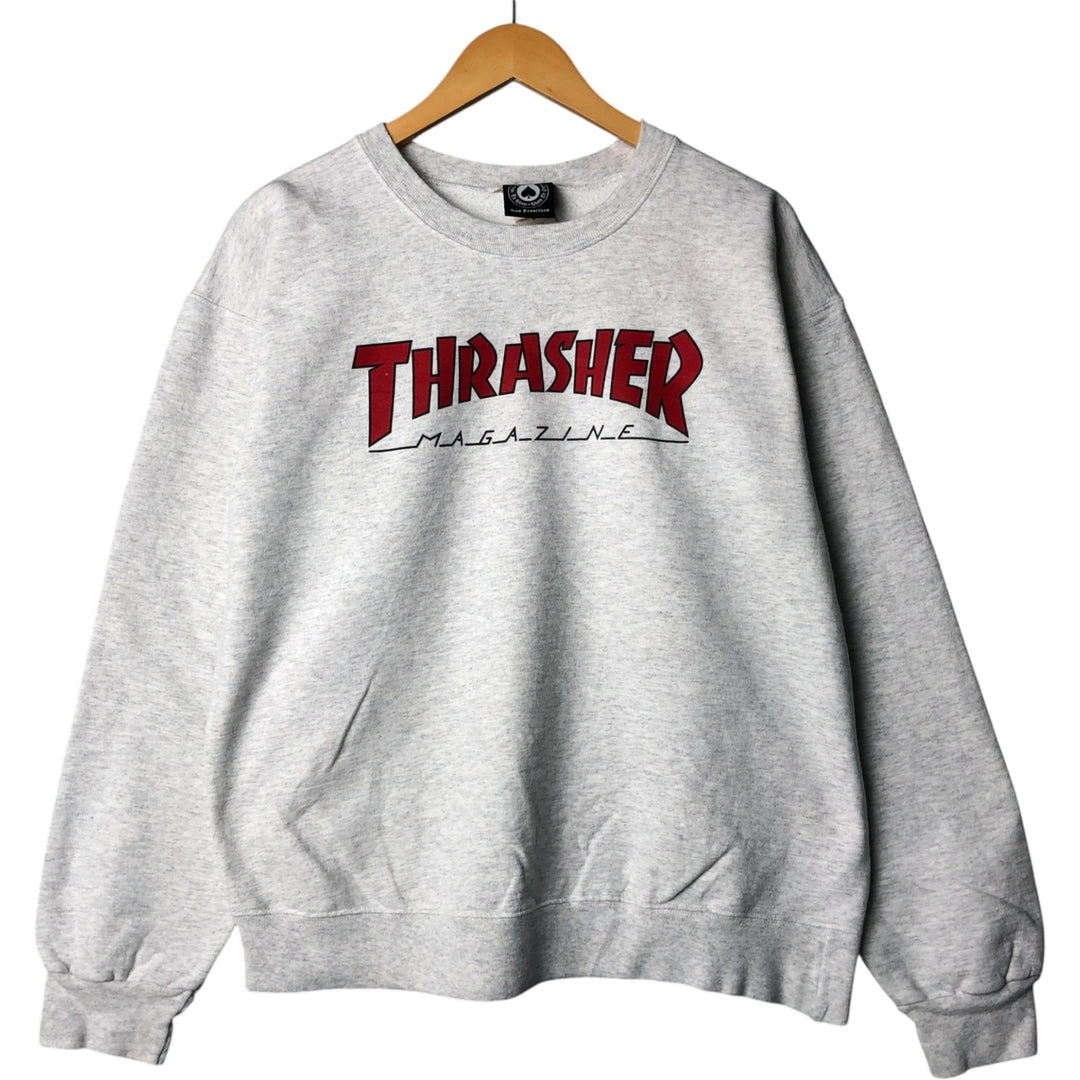 Thrasher logo sweatshirt, men's size M cotton gray type Vintage Second Hand