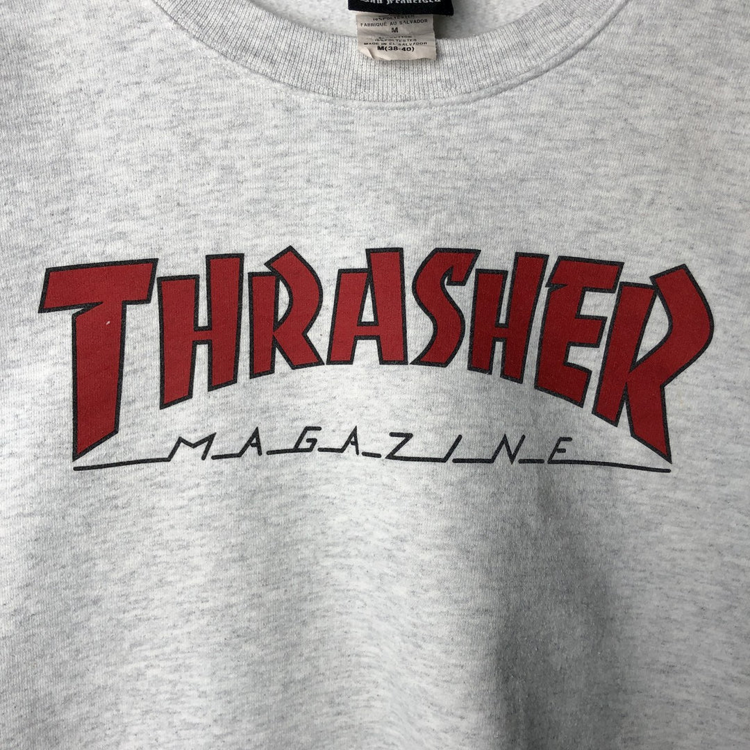 Thrasher logo sweatshirt, men's size M cotton gray type Vintage Second Hand