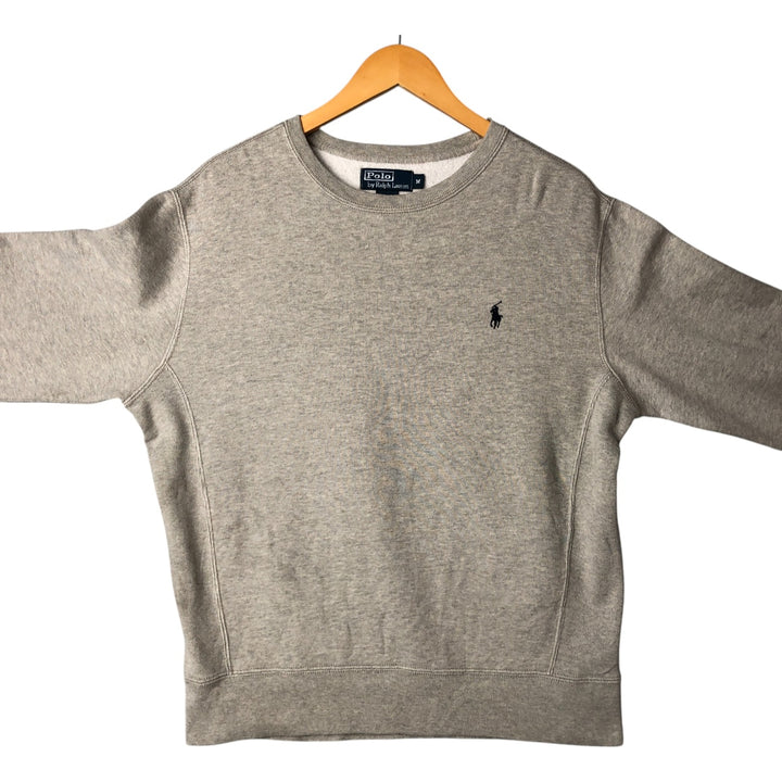 Ralph Lauren POLO by Ralph Lauren One Point Logo Sweatshirt Trainer Men's M size cotton gray type Vintage Second Hand