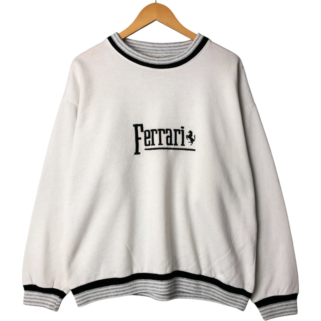 COTTON FITZ FERRARI Ferrari Advertising Sweatshirt, Men's XL unclear gray type Vintage Second Hand