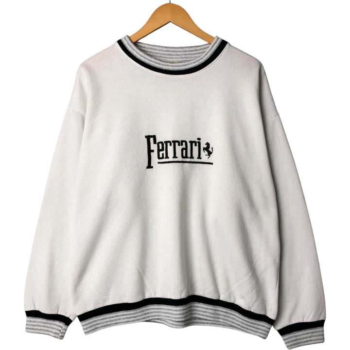 COTTON FITZ FERRARI Ferrari Advertising Sweatshirt, Men's XL unclear gray type Vintage Second Hand