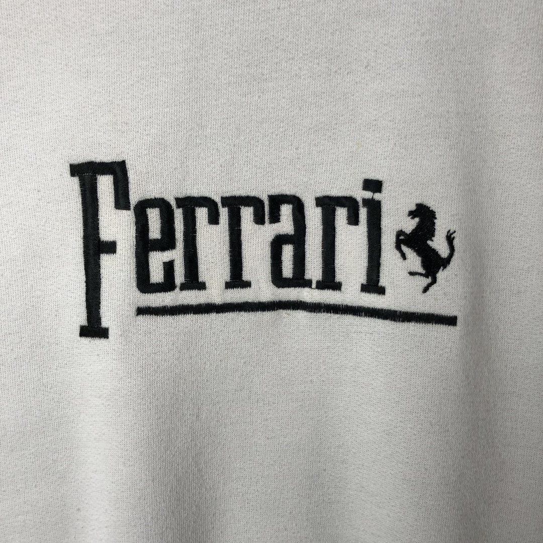 COTTON FITZ FERRARI Ferrari Advertising Sweatshirt, Men's XL unclear gray type Vintage Second Hand
