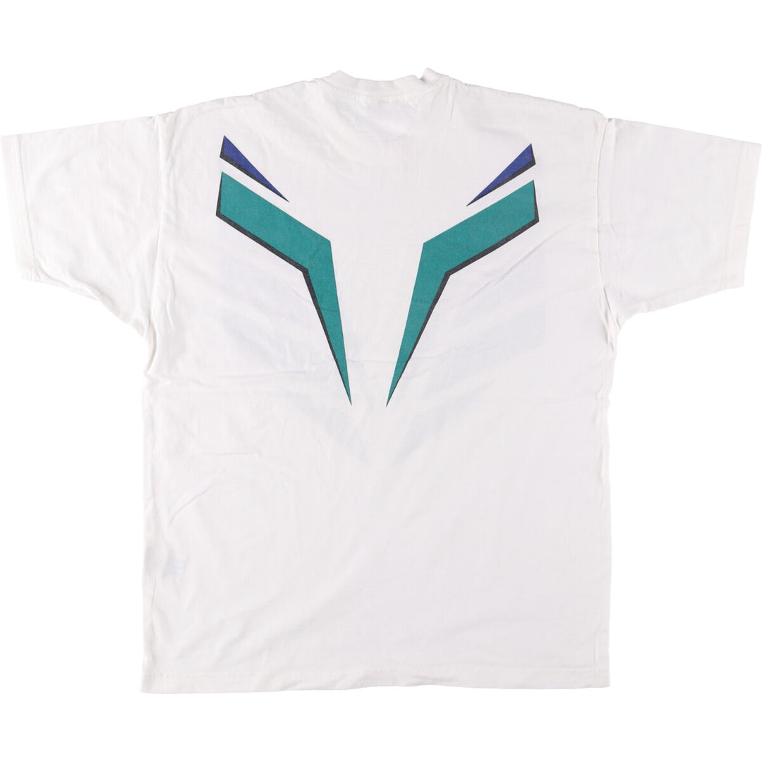 Adidas logo print T-shirt, men's XL size cotton white type Vintage Second Hand