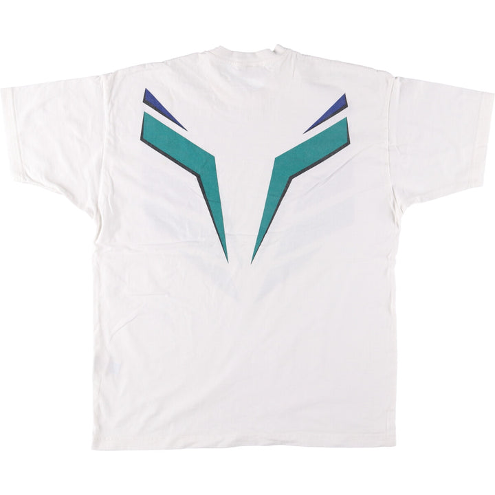 Adidas logo print T-shirt, men's XL size cotton white type Vintage Second Hand
