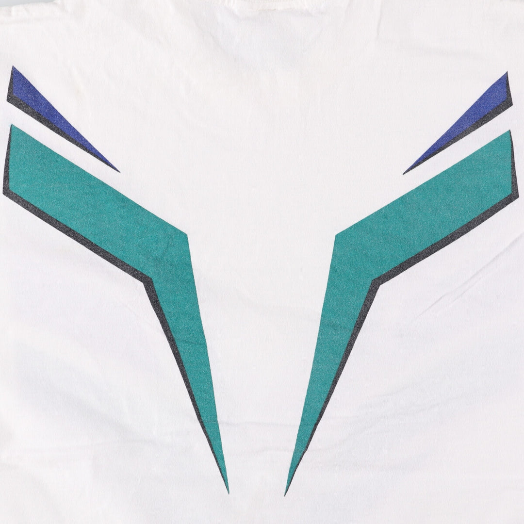 Adidas logo print T-shirt, men's XL size cotton white type Vintage Second Hand
