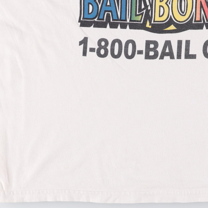 90s-00'S Hanes Printed T-Shirt Men's XL cotton white type Vintage Second Hand