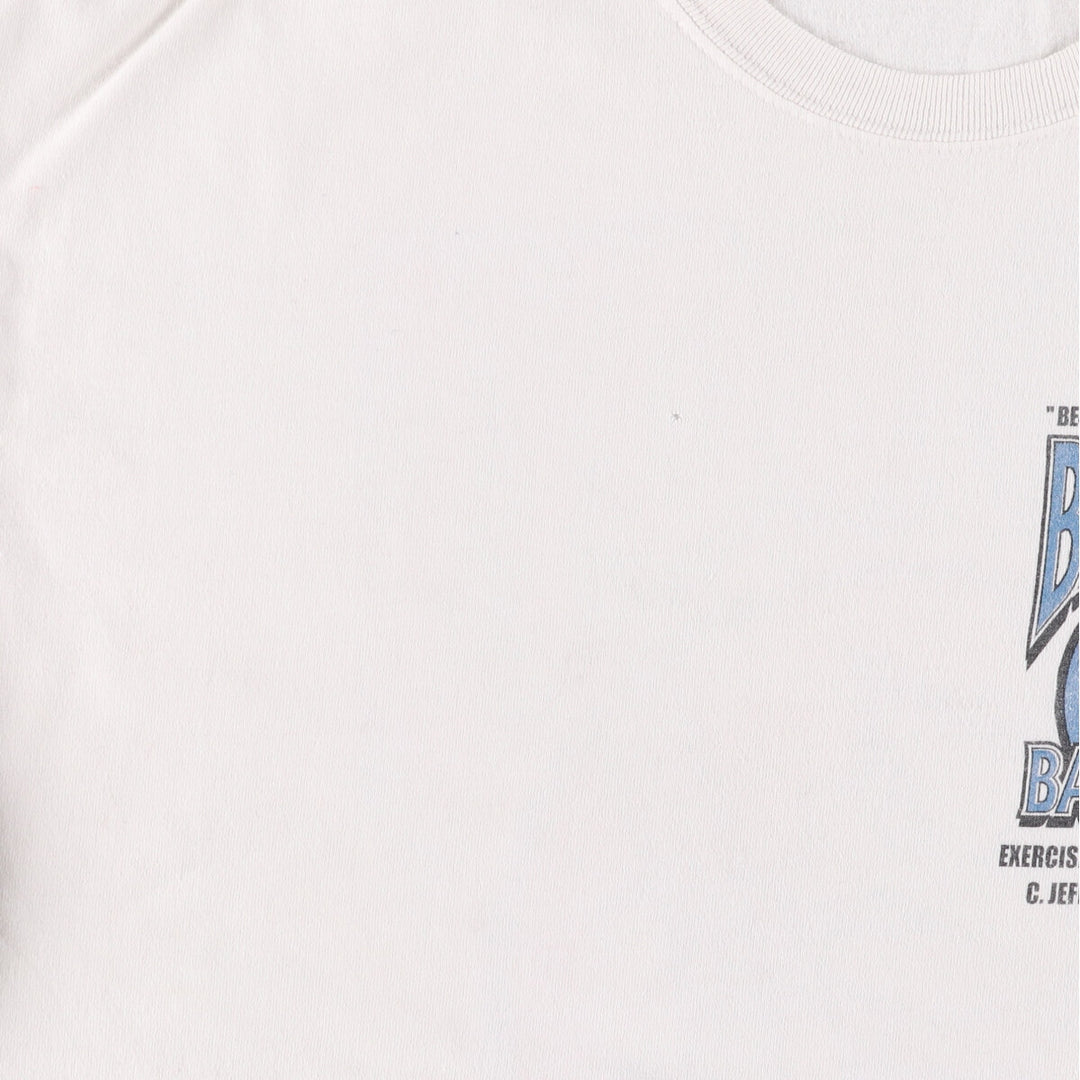 90s-00'S Hanes Printed T-Shirt Men's XL cotton white type Vintage Second Hand