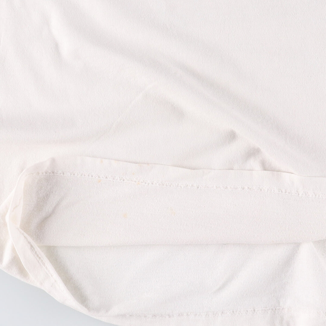 90s-00'S Hanes Printed T-Shirt Men's XL cotton white type Vintage Second Hand