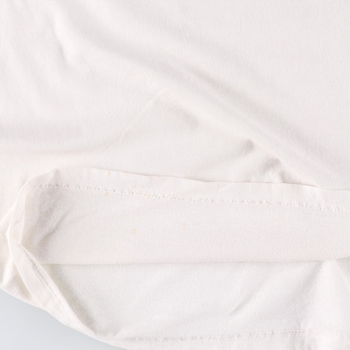 90s-00'S Hanes Printed T-Shirt Men's XL cotton white type Vintage Second Hand