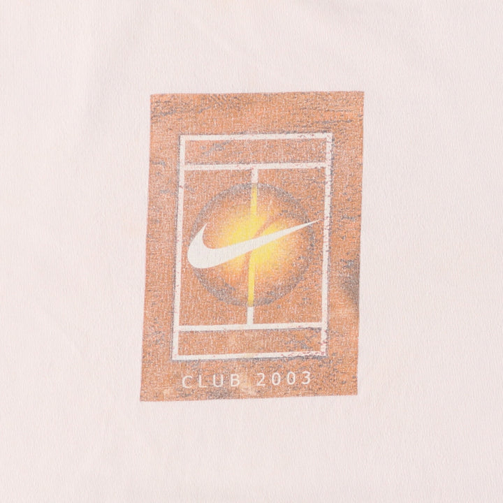 2000'S Nike Print T-shirt, Men's Size L cotton Beige type Vintage Second Hand