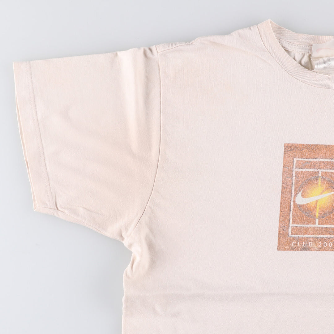 2000'S Nike Print T-shirt, Men's Size L cotton Beige type Vintage Second Hand