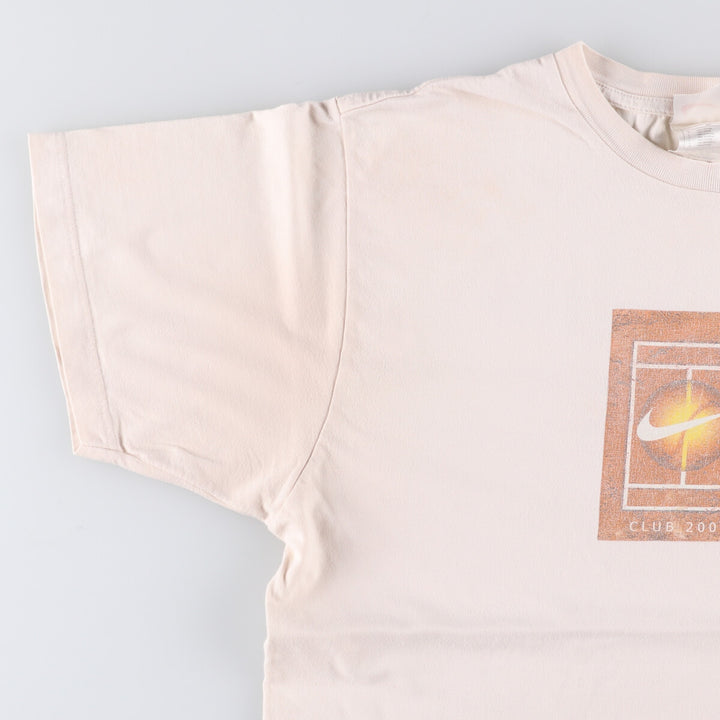 2000'S Nike Print T-shirt, Men's Size L cotton Beige type Vintage Second Hand