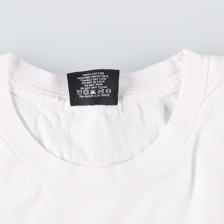 STUSSY surf skate T-shirt, size S for men cotton white type Vintage Second Hand