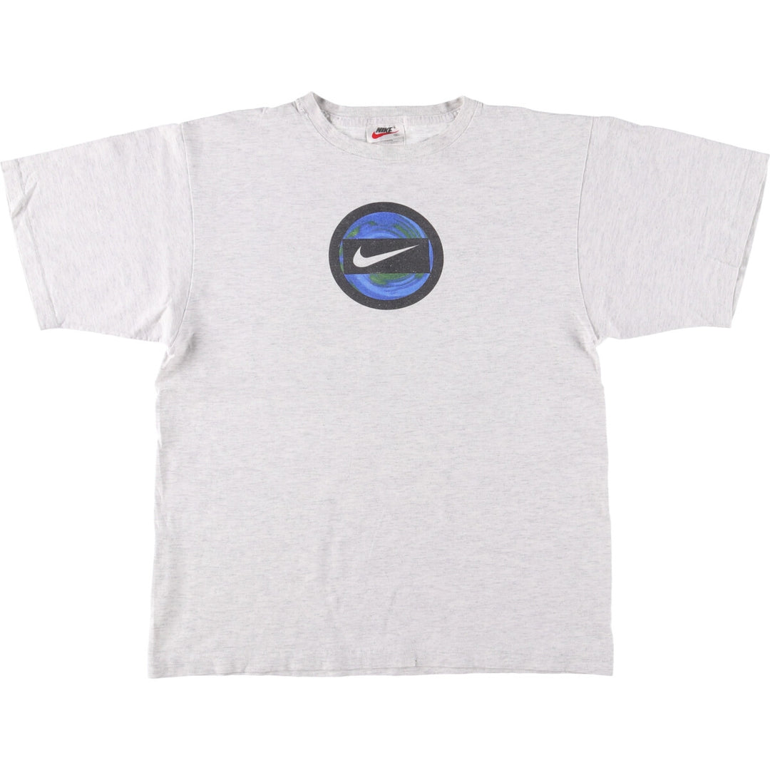 90'S Vintage Nike Logo T-Shirt, Made in USA, Men's XL cotton gray type Vintage Second Hand