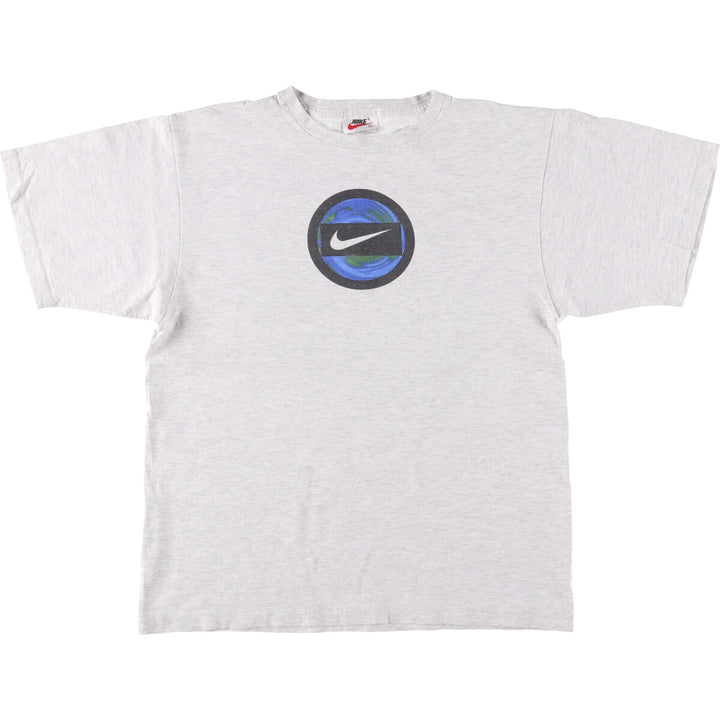 90'S Vintage Nike Logo T-Shirt, Made in USA, Men's XL cotton gray type Vintage Second Hand