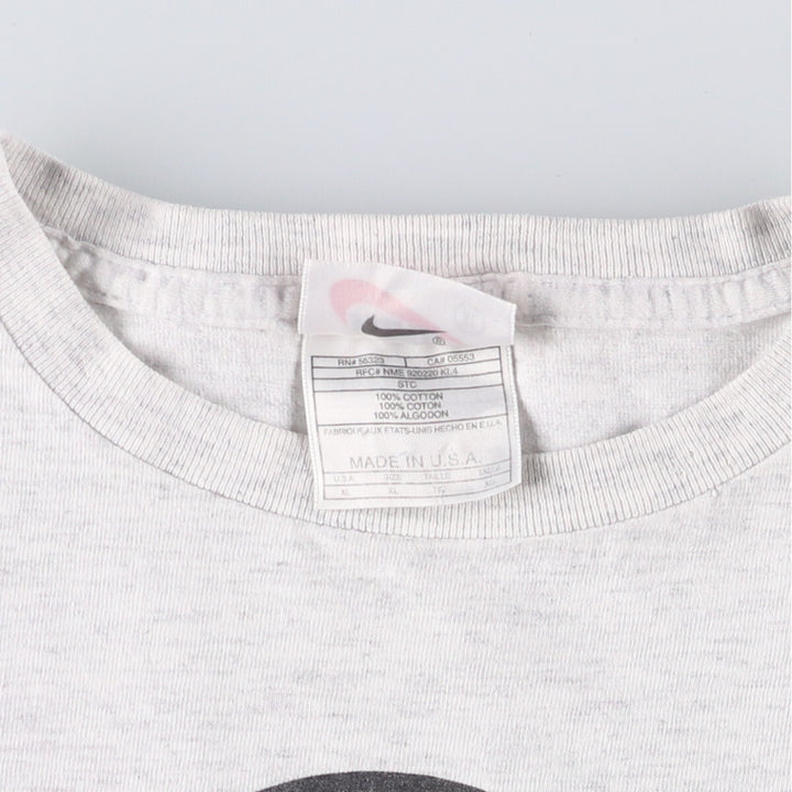 90'S Vintage Nike Logo T-Shirt, Made in USA, Men's XL cotton gray type Vintage Second Hand