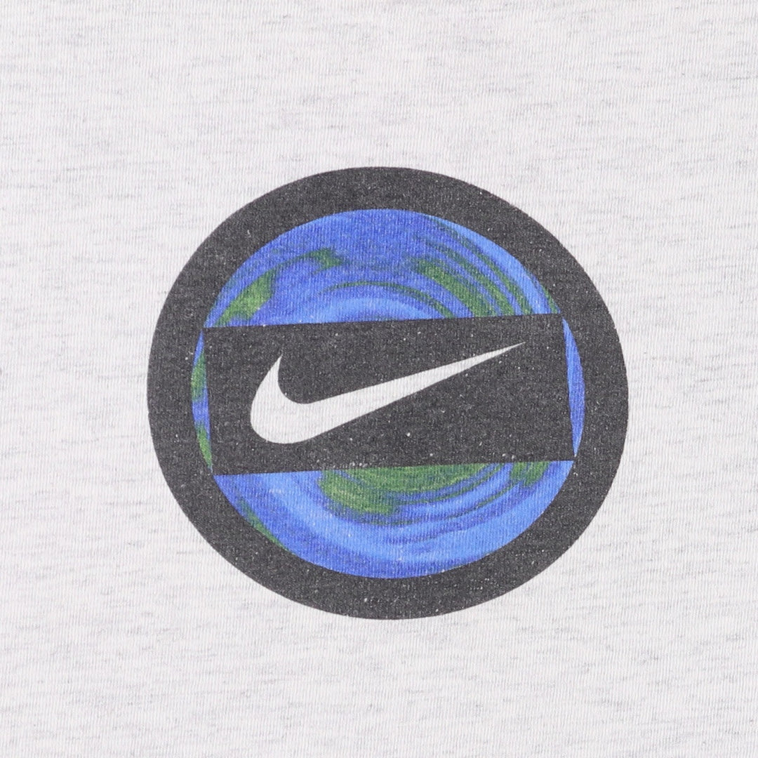 90'S Vintage Nike Logo T-Shirt, Made in USA, Men's XL cotton gray type Vintage Second Hand