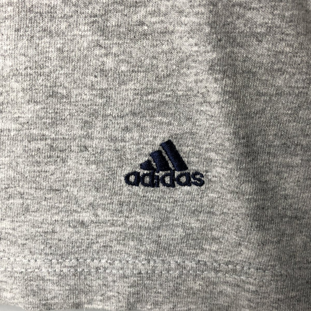 Adidas logo print T-shirt, men's size L cotton gray type Vintage Second Hand