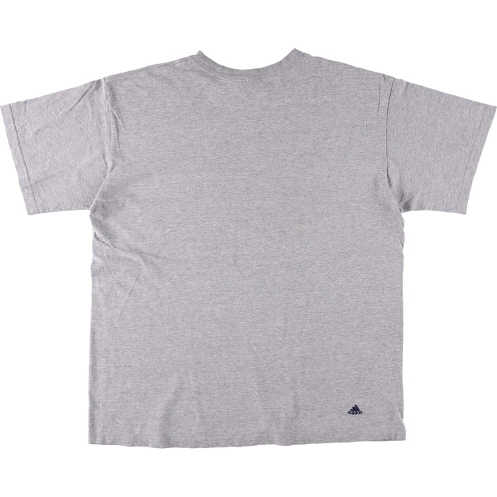 Adidas logo T-shirt, men's size L cotton gray type Vintage Second Hand