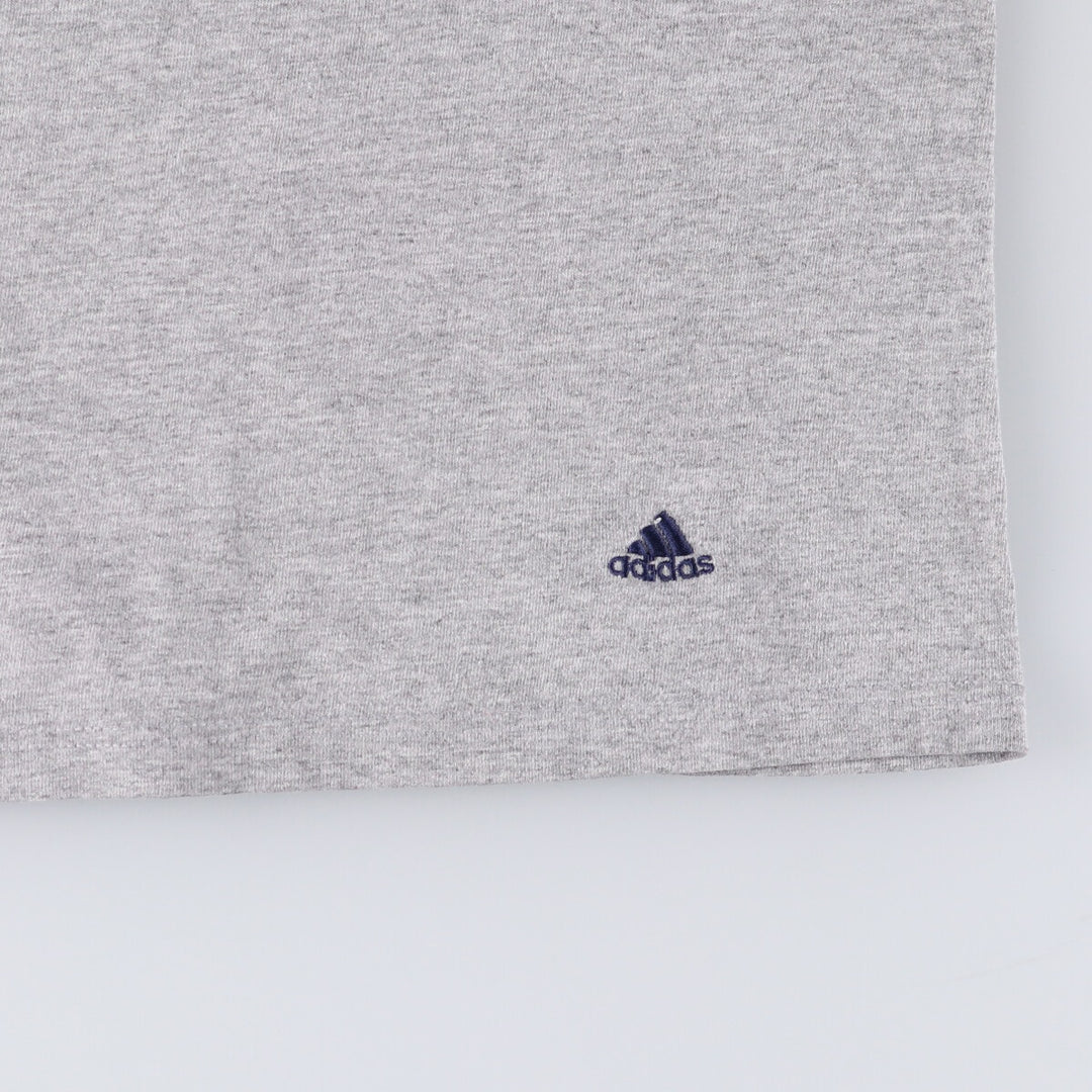 Adidas logo T-shirt, men's size L cotton gray type Vintage Second Hand