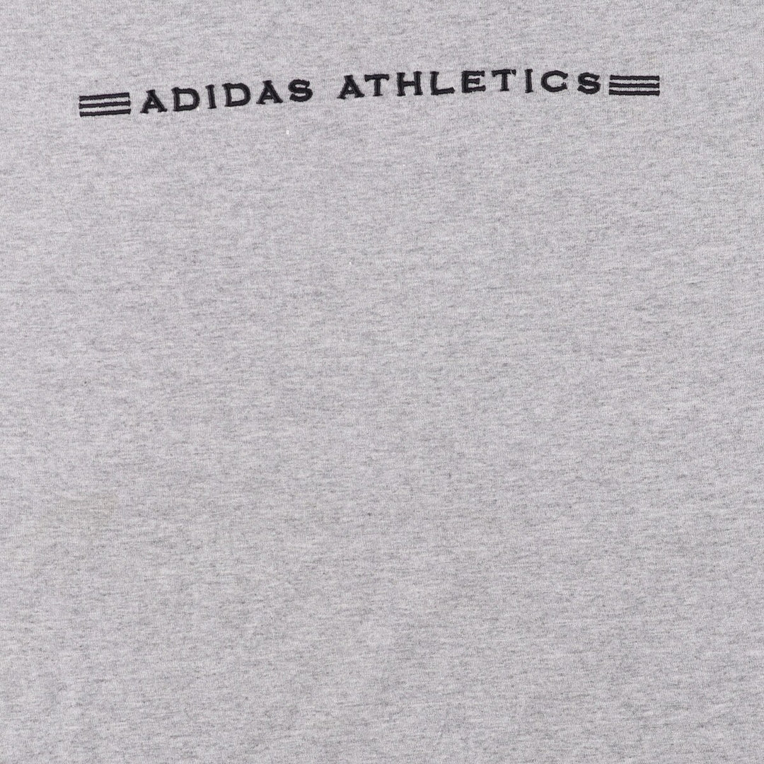 Adidas logo T-shirt, men's size M cotton gray type Vintage Second Hand