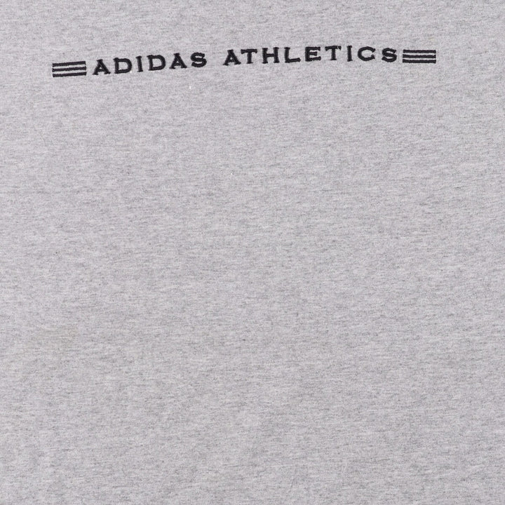 Adidas logo T-shirt, men's size M cotton gray type Vintage Second Hand