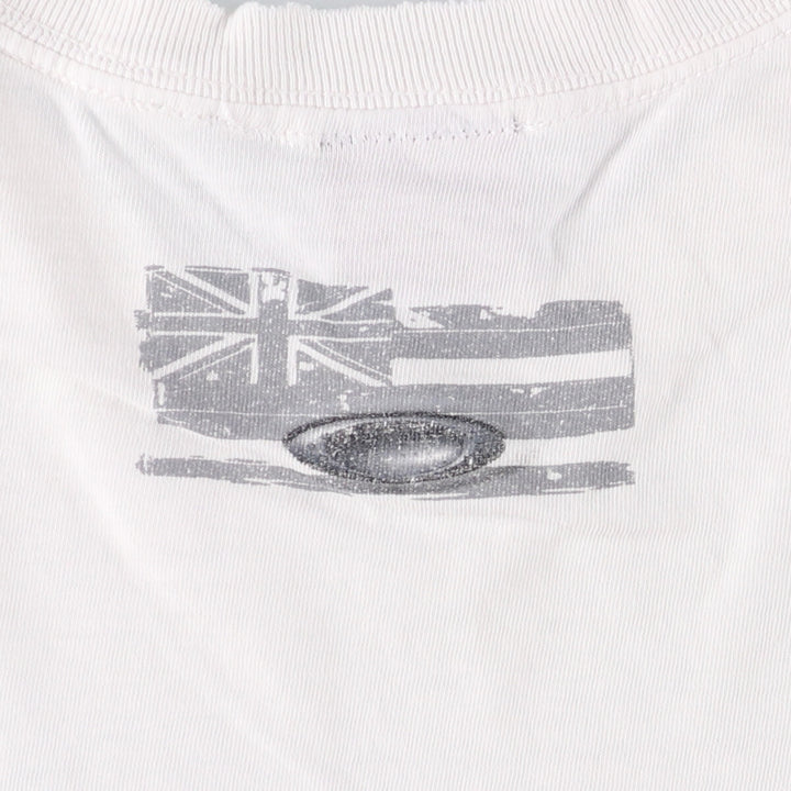 Oakley OAKLEY logo T-shirt men's size L unclear white type Vintage Second Hand