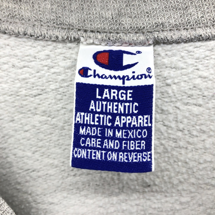 Vintage 90'S Champion triple print logo sweatshirt, size L, men's cotton gray type Vintage Second Hand