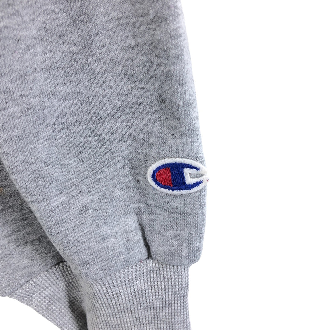 Vintage 90'S Champion triple print logo sweatshirt, size L, men's cotton gray type Vintage Second Hand