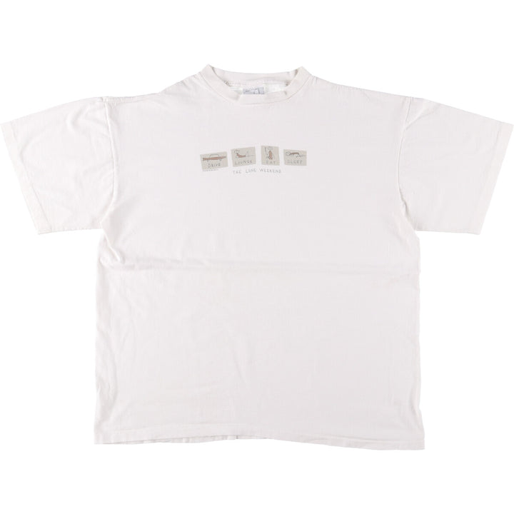 Vintage 90'S "BE AS YOU ARE" printed T-shirt, Made in USA, Men's XL cotton white type Vintage Second Hand