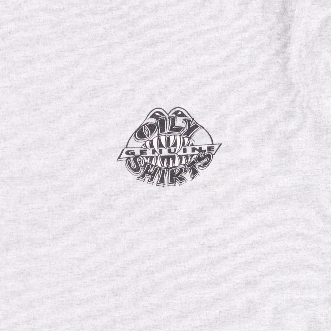 Vintage 90'S STAGING LANE printed T-shirt, men's size XL unclear gray type Vintage Second Hand