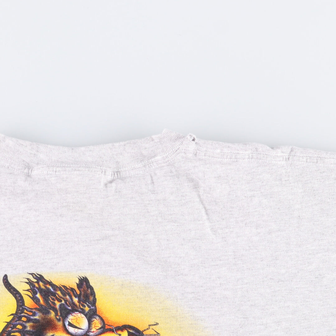 Vintage 90'S STAGING LANE printed T-shirt, men's size XL unclear gray type Vintage Second Hand