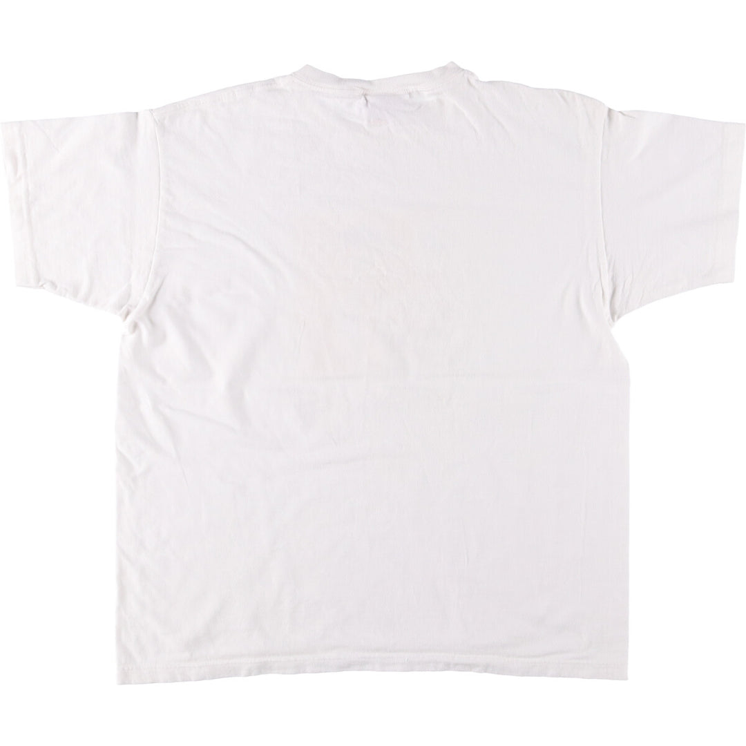 WOOLRICH Floral Print Short Sleeve T-Shirt, Made in USA, Men's Size L cotton white type Vintage Second Hand