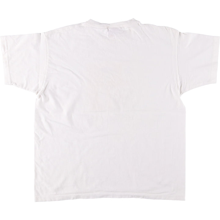 WOOLRICH Floral Print Short Sleeve T-Shirt, Made in USA, Men's Size L cotton white type Vintage Second Hand