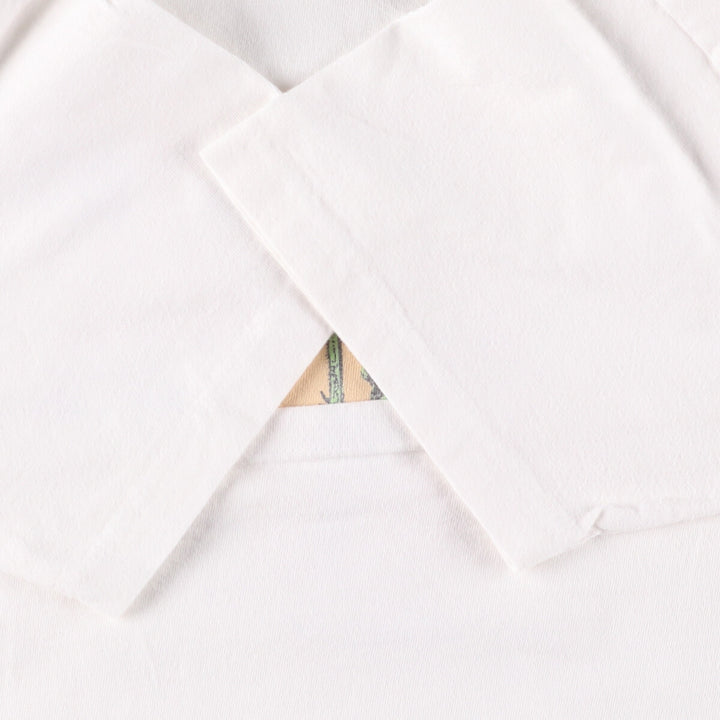 WOOLRICH Floral Print Short Sleeve T-Shirt, Made in USA, Men's Size L cotton white type Vintage Second Hand