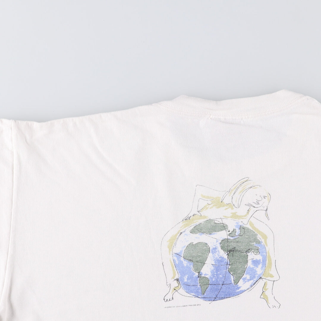 ONEITA John Lennon Band T-Shirt, Men's XL cotton white type Vintage Second Hand