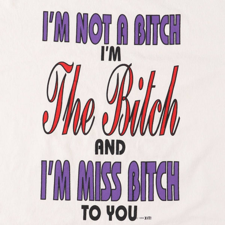 90s-00'S Anvil Message Print T-Shirt, Men's Size M cotton white type Vintage Second Hand