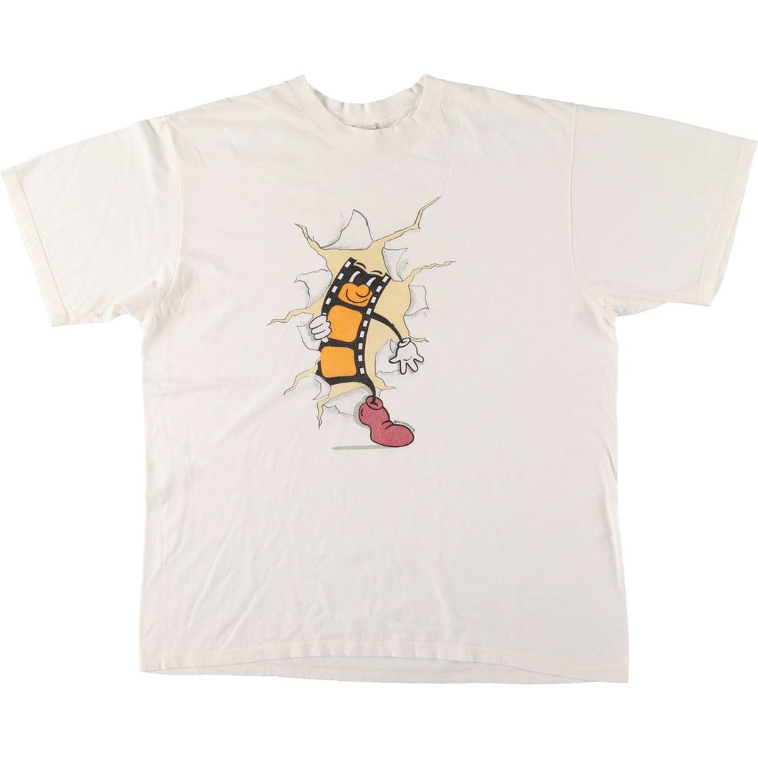 Futuroscope Futuro Print T-Shirt, Made in France, Men's XL cotton white type Vintage Second Hand