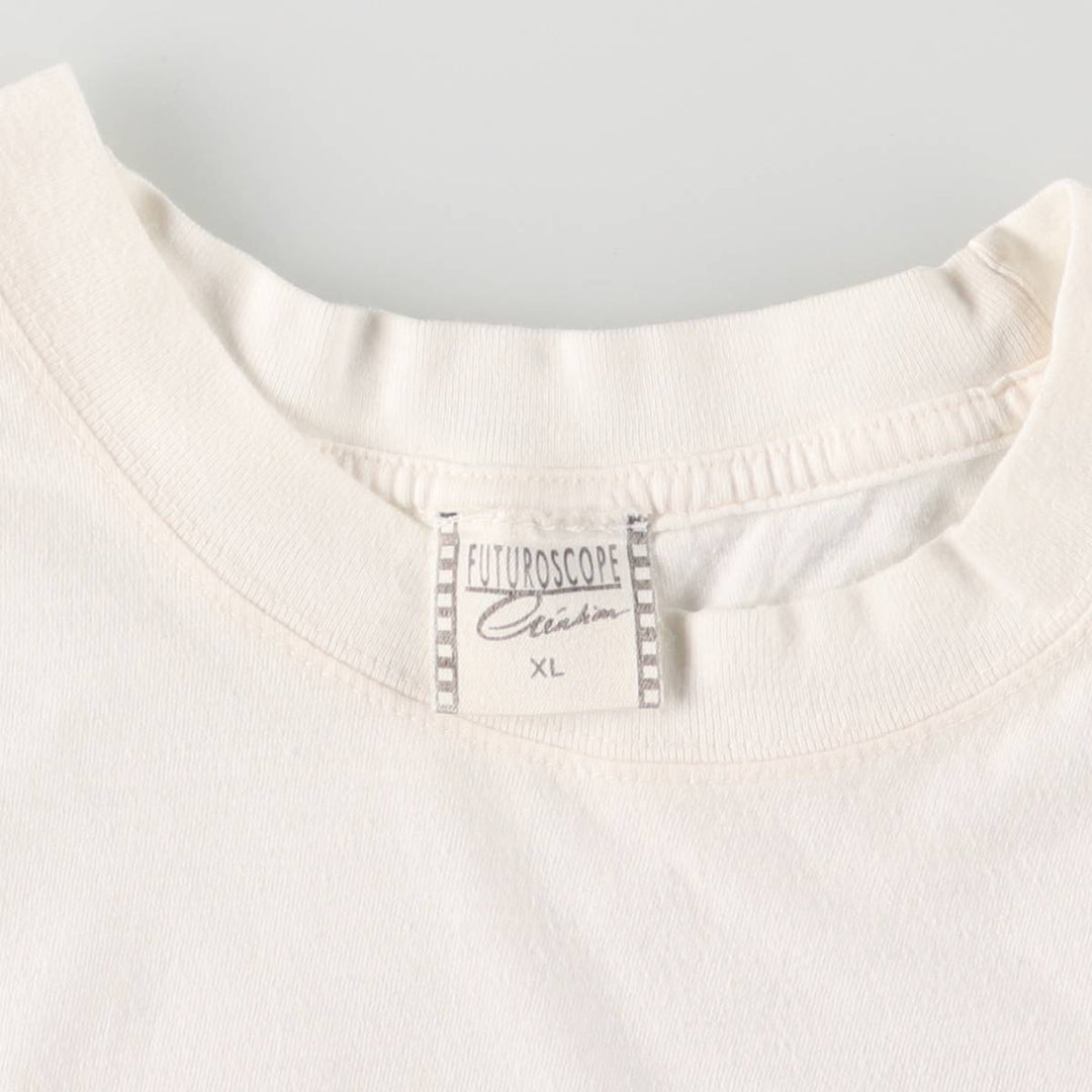 Futuroscope Futuro Print T-Shirt, Made in France, Men's XL cotton white type Vintage Second Hand