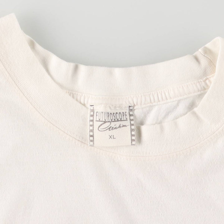 Futuroscope Futuro Print T-Shirt, Made in France, Men's XL cotton white type Vintage Second Hand
