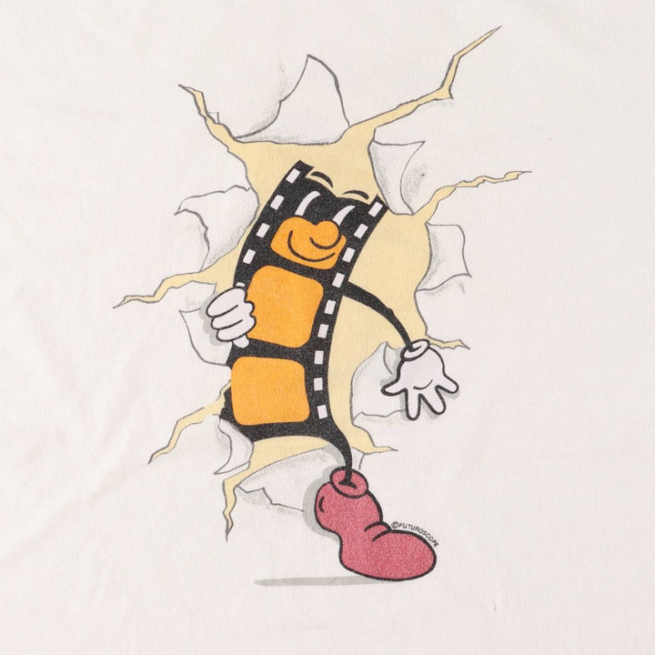 Futuroscope Futuro Print T-Shirt, Made in France, Men's XL cotton white type Vintage Second Hand