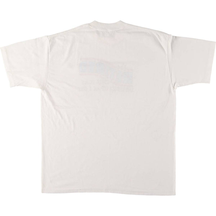 Vintage 80s-90'S Shoebox Greetings Message Print T-Shirt, Made in USA, Men's XL cotton white type Vintage Second Hand