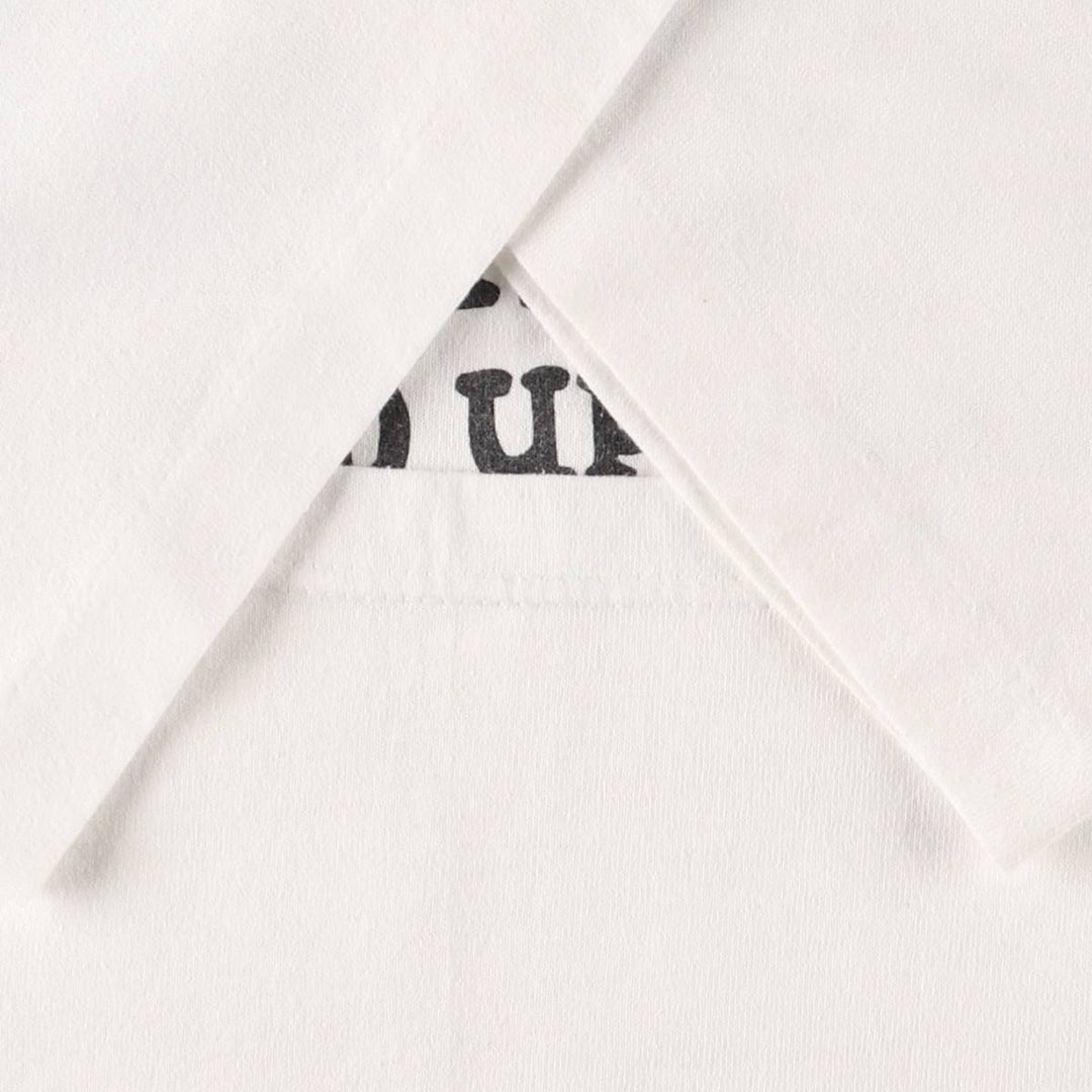Vintage 80s-90'S Shoebox Greetings Message Print T-Shirt, Made in USA, Men's XL cotton white type Vintage Second Hand