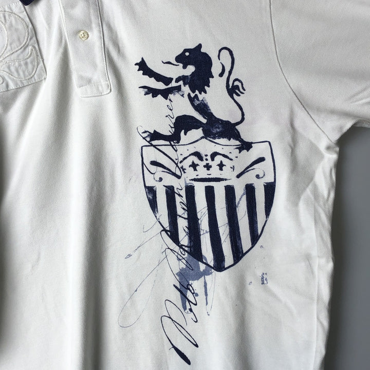 Ralph Lauren POLO by Ralph Lauren short sleeve polo shirt, men's size L cotton white type Vintage Second Hand