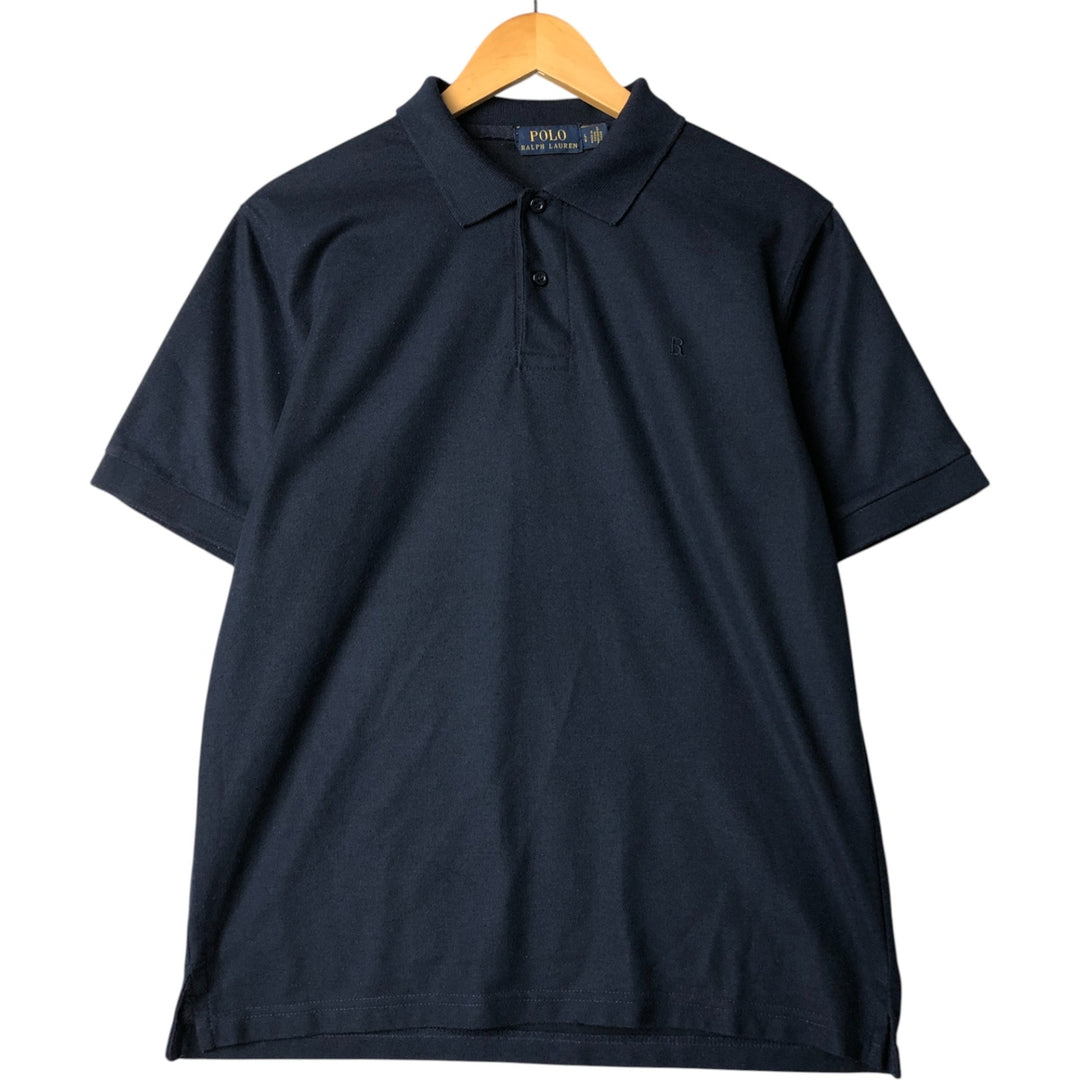 Ralph Lauren POLO RALPH LAUREN short sleeve polo shirt men's size L cotton navy blue type Vintage Second Hand