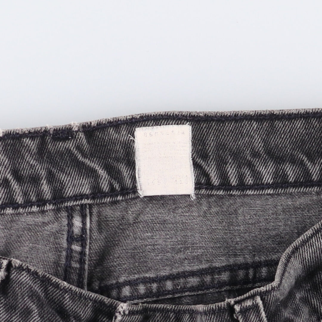 90'S Levi's 550 Relaxed Fit Tapered Leg Orange Tab Black Denim Tapered Denim Pants Men's W34 unclear black type Vintage Second Hand