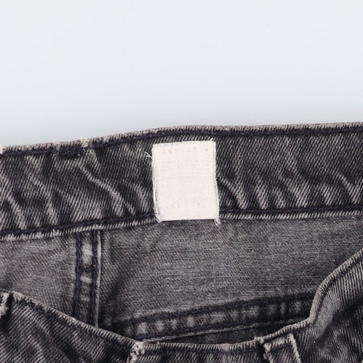 90'S Levi's 550 Relaxed Fit Tapered Leg Orange Tab Black Denim Tapered Denim Pants Men's W34 unclear black type Vintage Second Hand